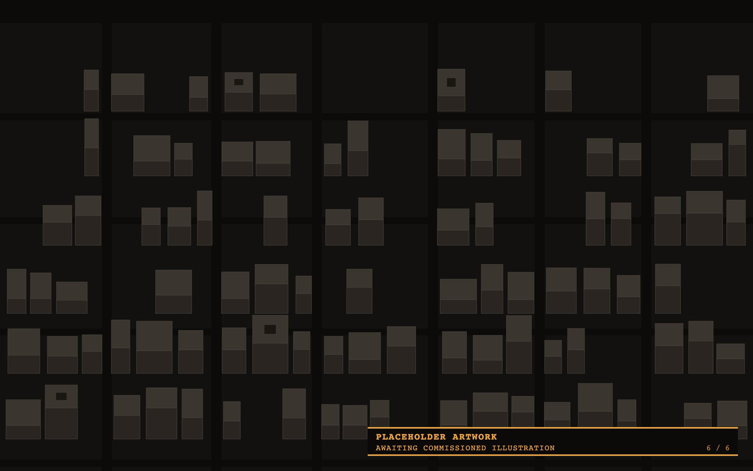 Diagrammatic aerial, tile 6 of 6: the fabric of the Old City continuing south, street grid and low massing.