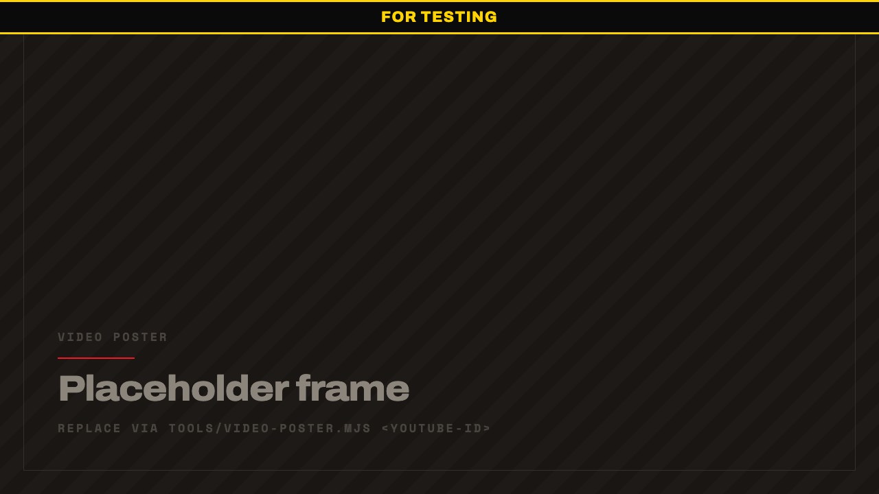 Poster frame for the video, inline treatment. Placeholder: replace with the final clip's poster frame.